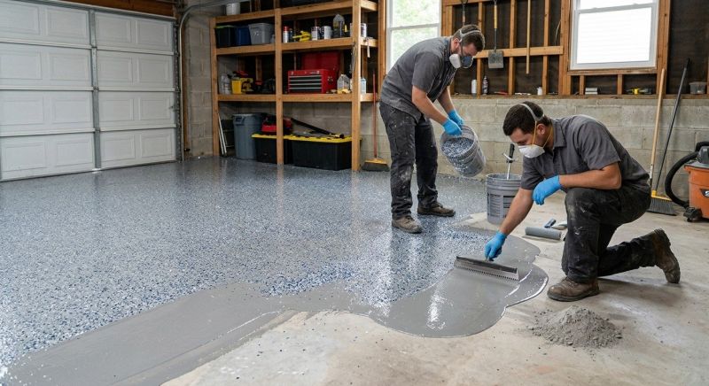 Garage Floor Staining in Greenville, SC